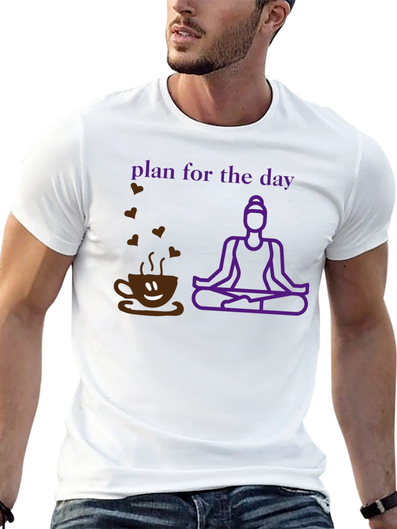 Plan for the Day Coffee Yoga T-Shirt