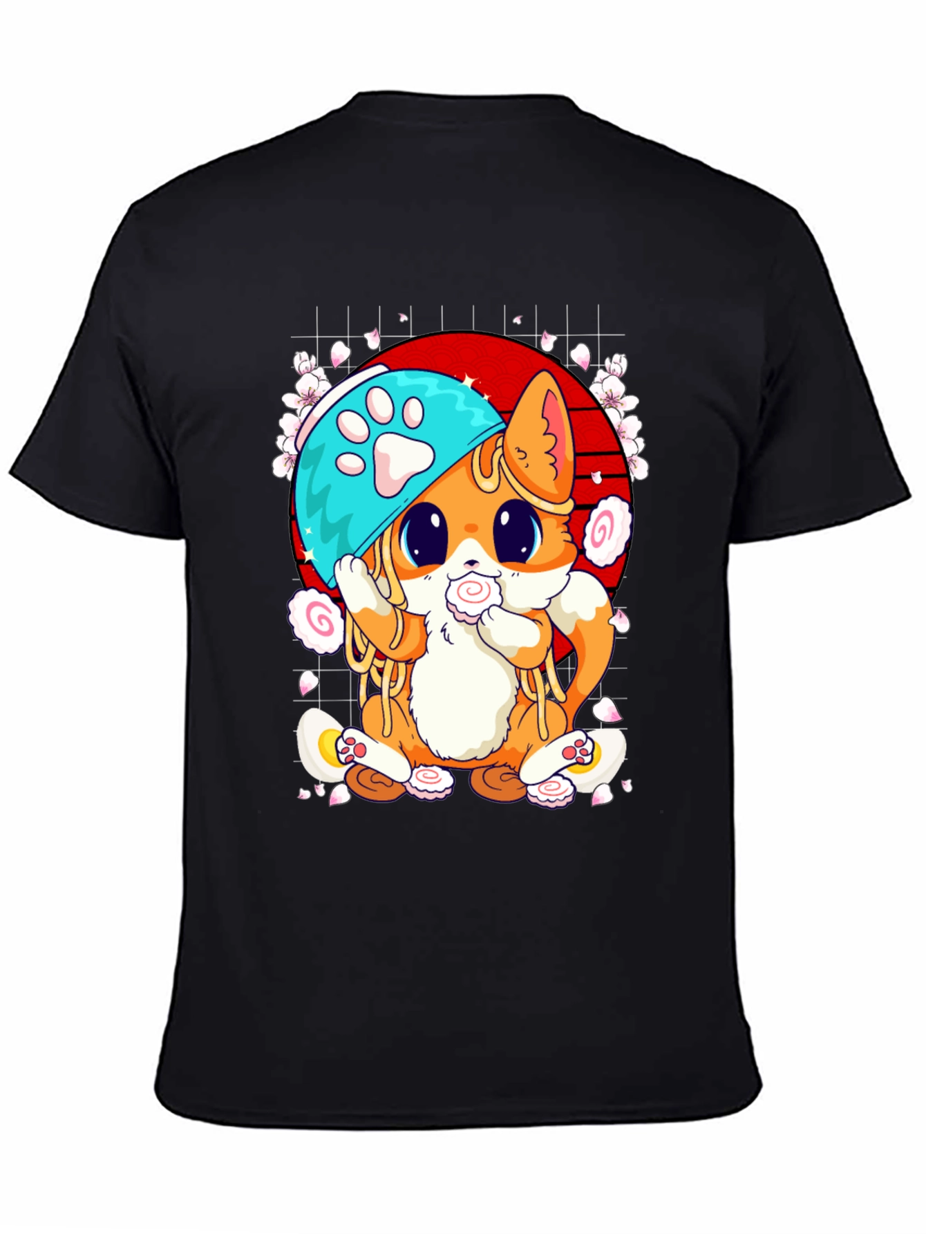 Cute Ramen Cat Graphic Tee