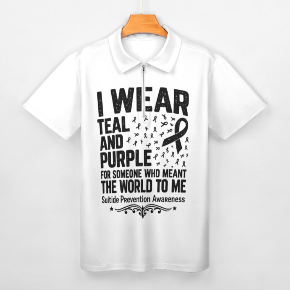 Teal And Purple Suicide Prevention Awareness Shirt, Mental Health Support Graphic Tee, Inspirational Awareness Apparel, Meaningful Tribute Design, Unisex Casual Statement Top(z703)