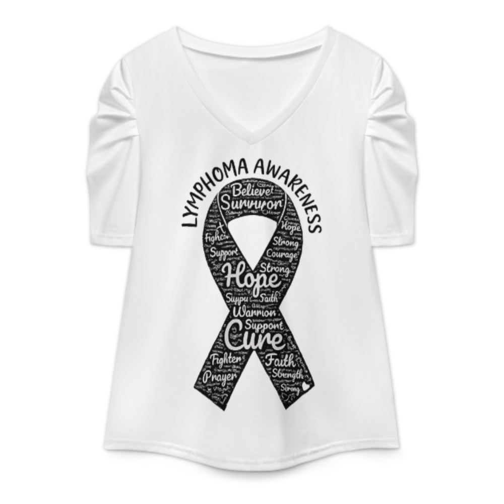 Lymphoma Awareness Hope Ribbon Shirt, Inspirational Cancer Support Tee, Survivor Strength Graphic Top, Awareness Month Gift, Faith Courage Motivation Apparel(z697)