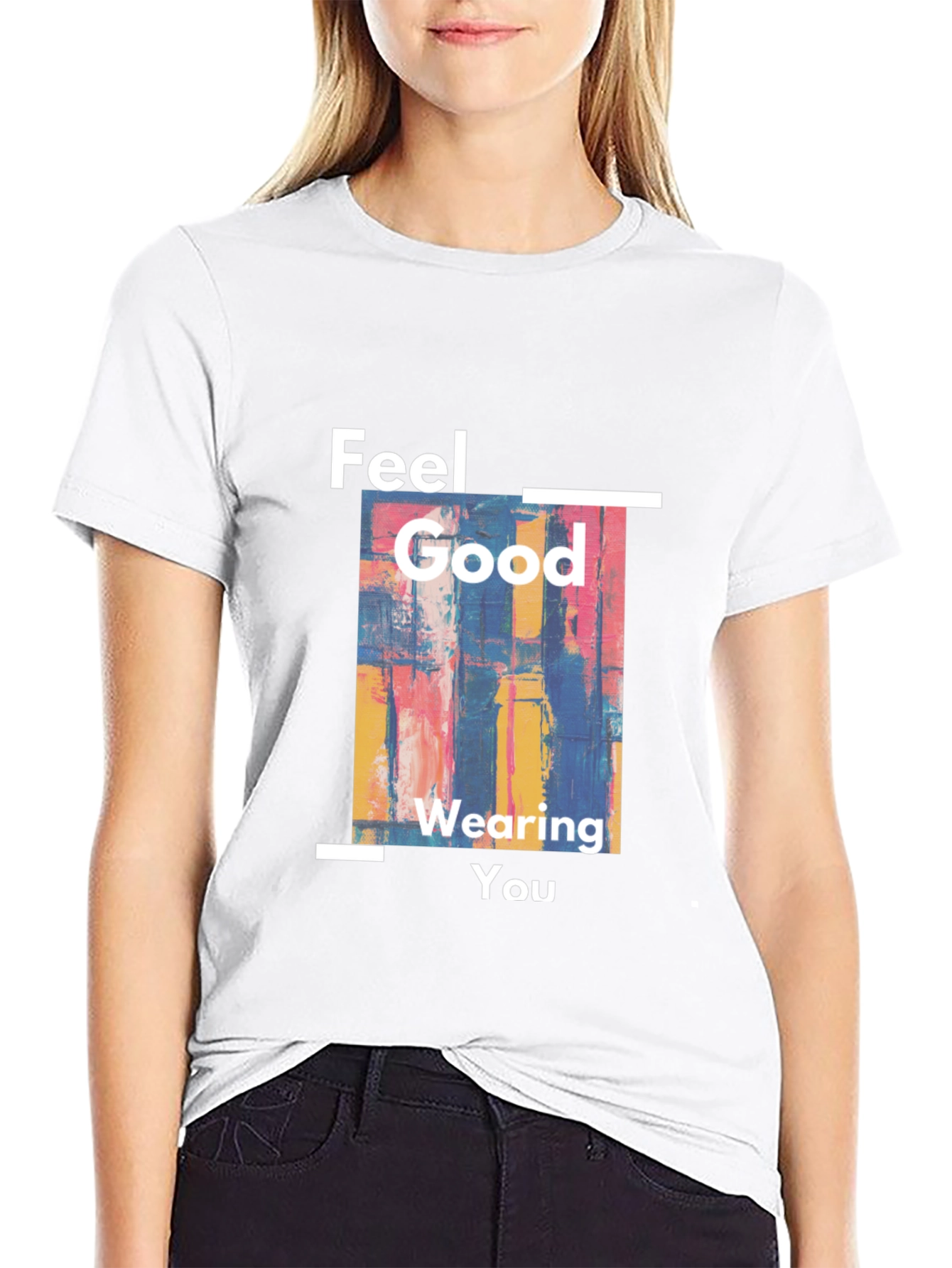 Feel Good Graphic Tee - Abstract Art Design