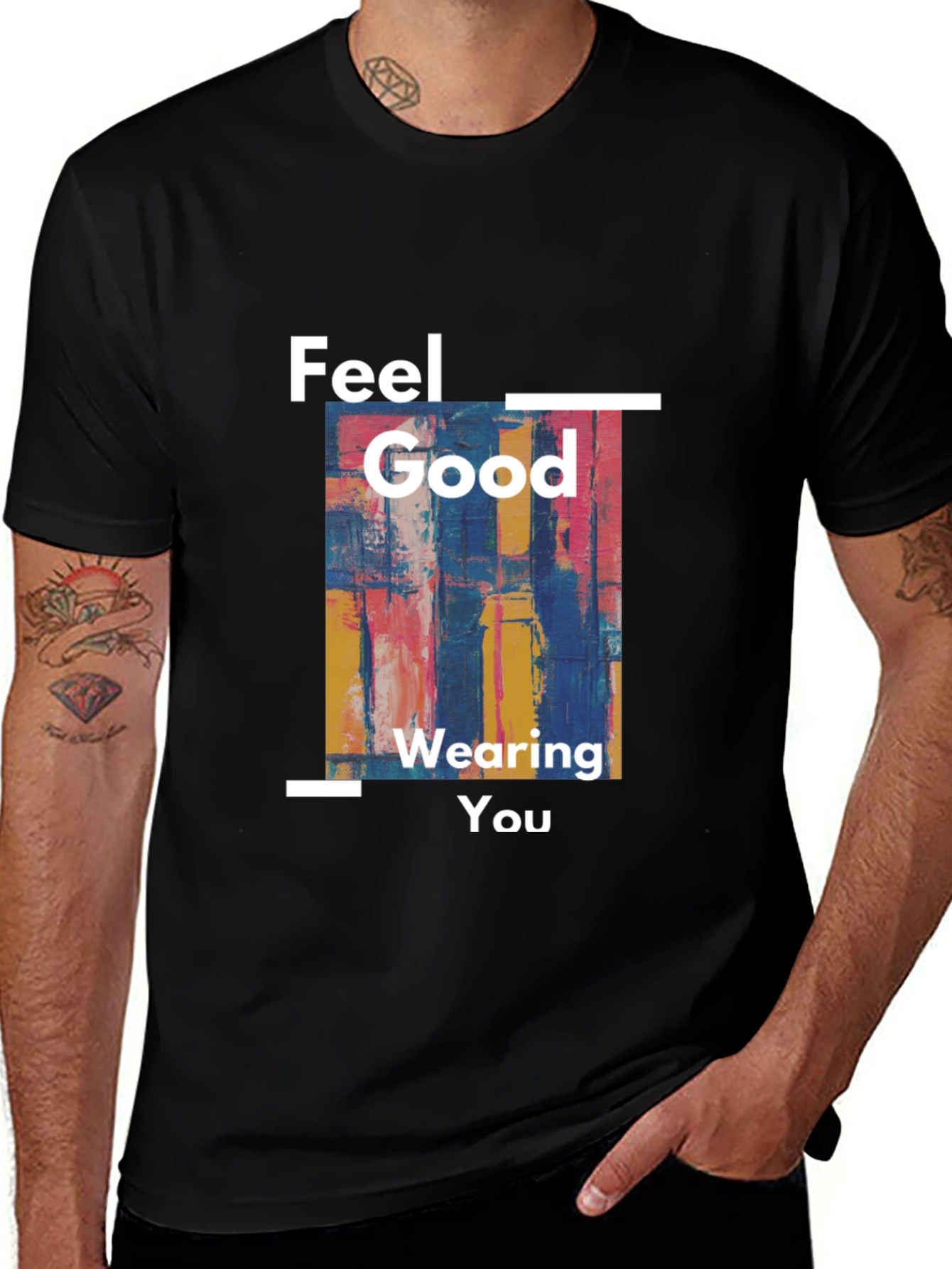 Feel Good Graphic Tee - Abstract Art Design