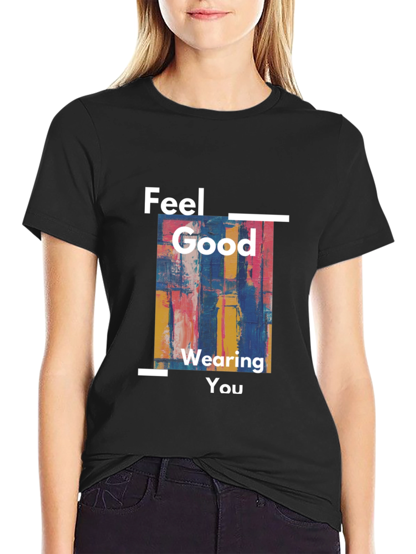 Feel Good Graphic Tee - Abstract Art Design