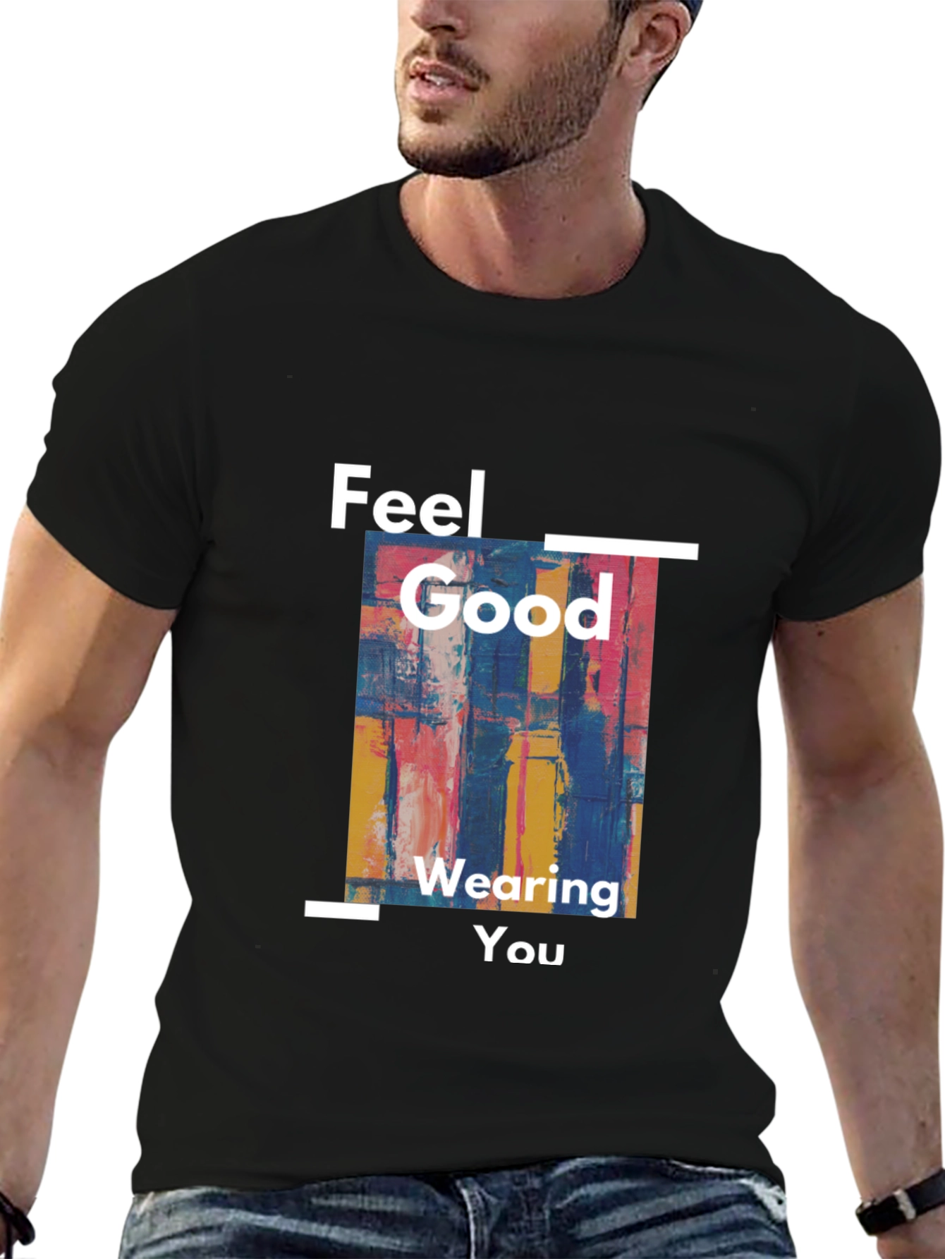 Feel Good Graphic Tee - Abstract Art Design