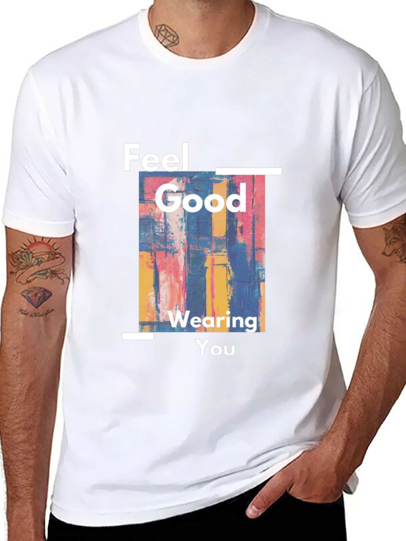Feel Good Graphic Tee - Abstract Art Design