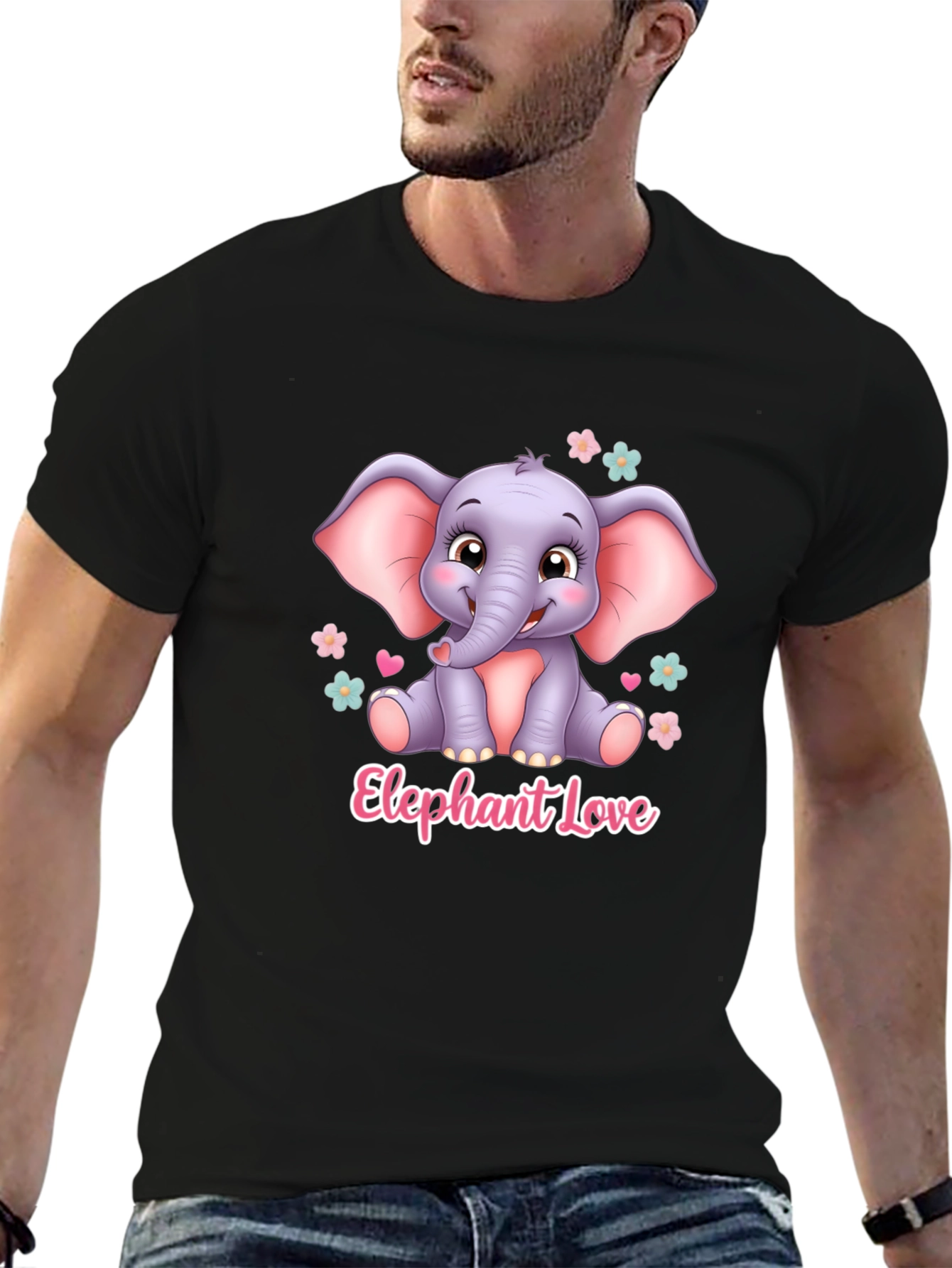 Elephant Love T-Shirt - Cute Animal Design