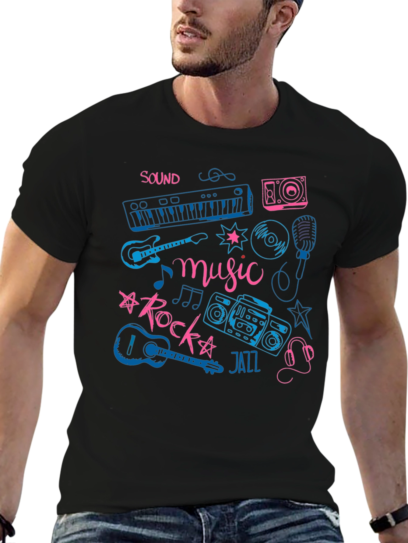 Music Lover Tee - Sound Rock Jazz T-Shirt