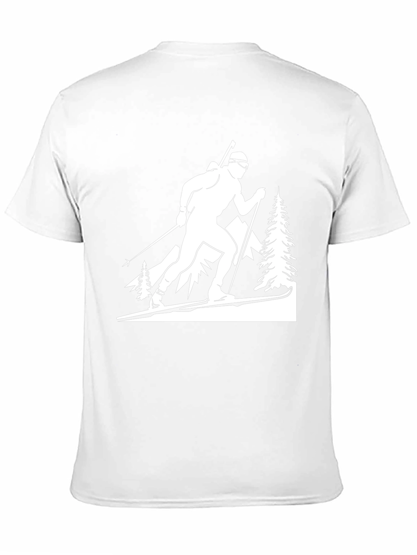 Biathlon Skier Graphic Tee - Black