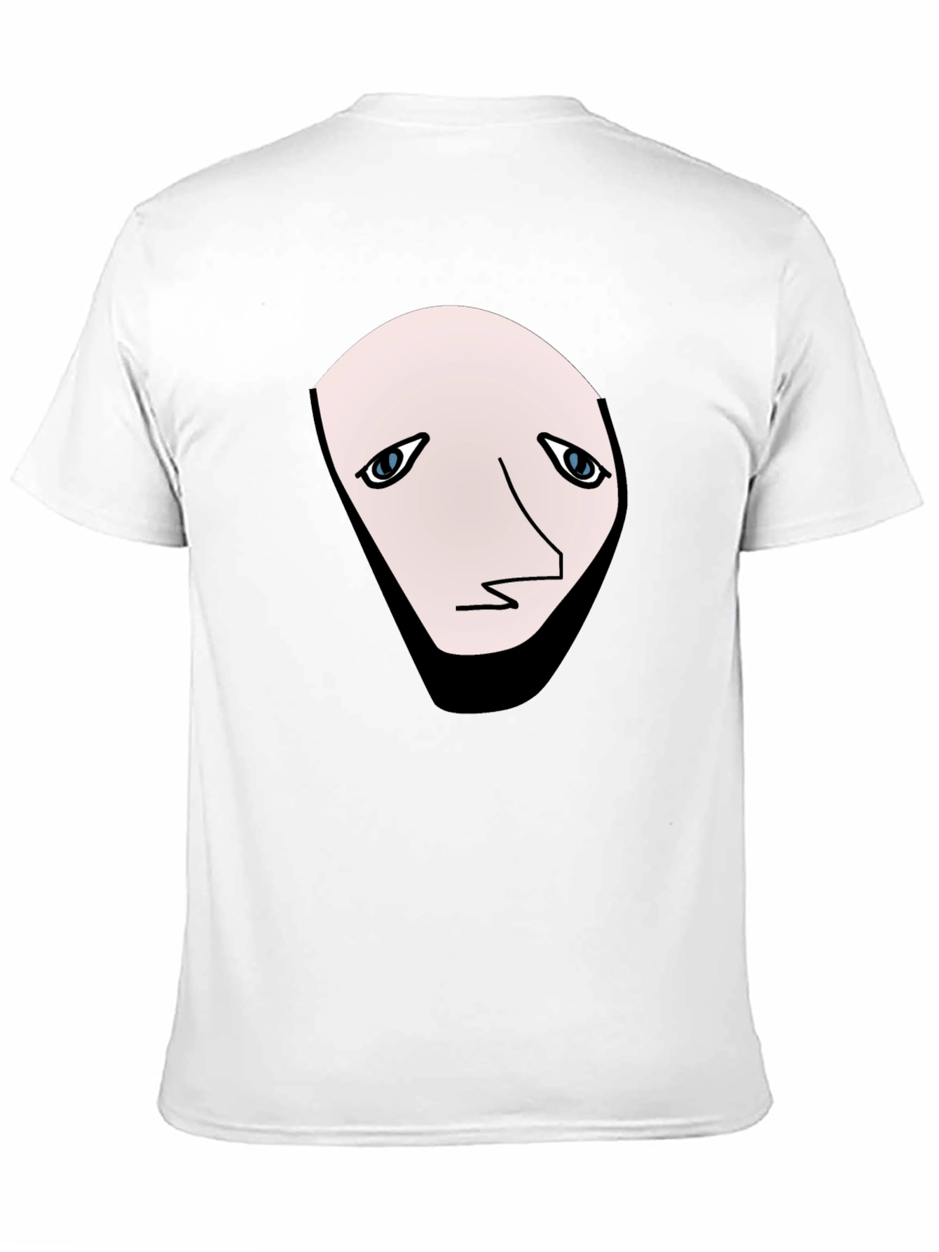 Abstract Face Black T-Shirt - Unique Graphic Tee
