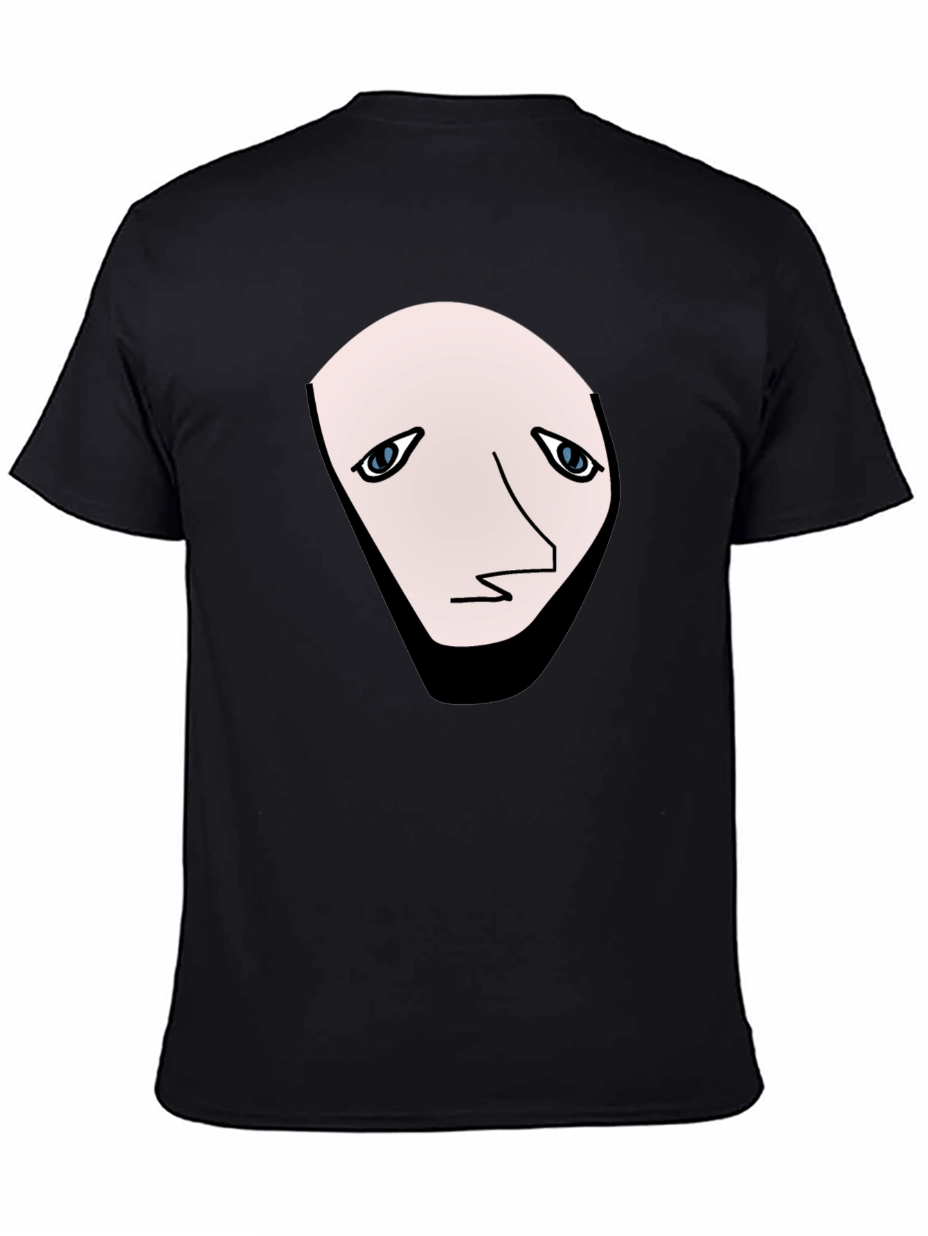 Abstract Face Black T-Shirt - Unique Graphic Tee