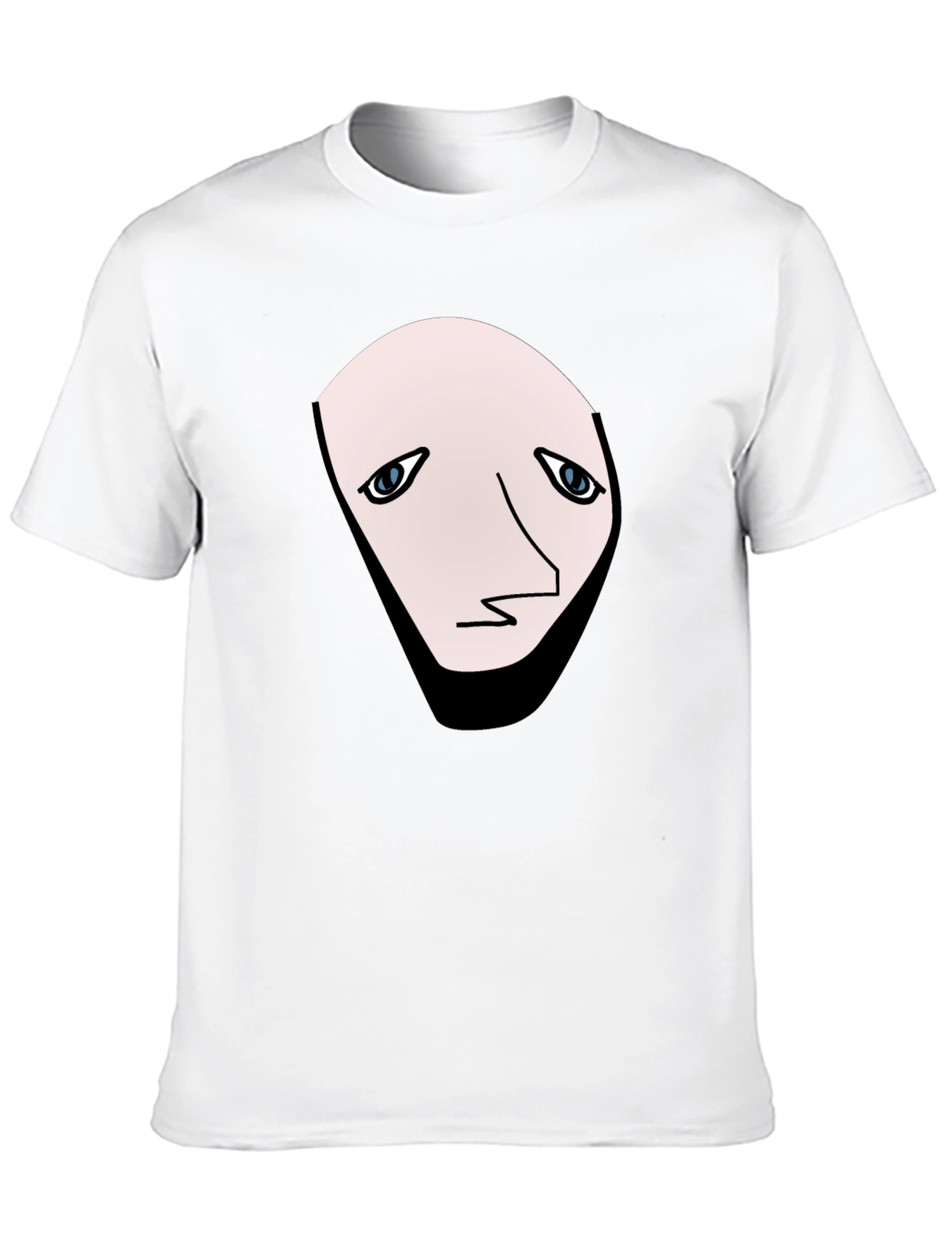 Abstract Face Black T-Shirt - Unique Graphic Tee