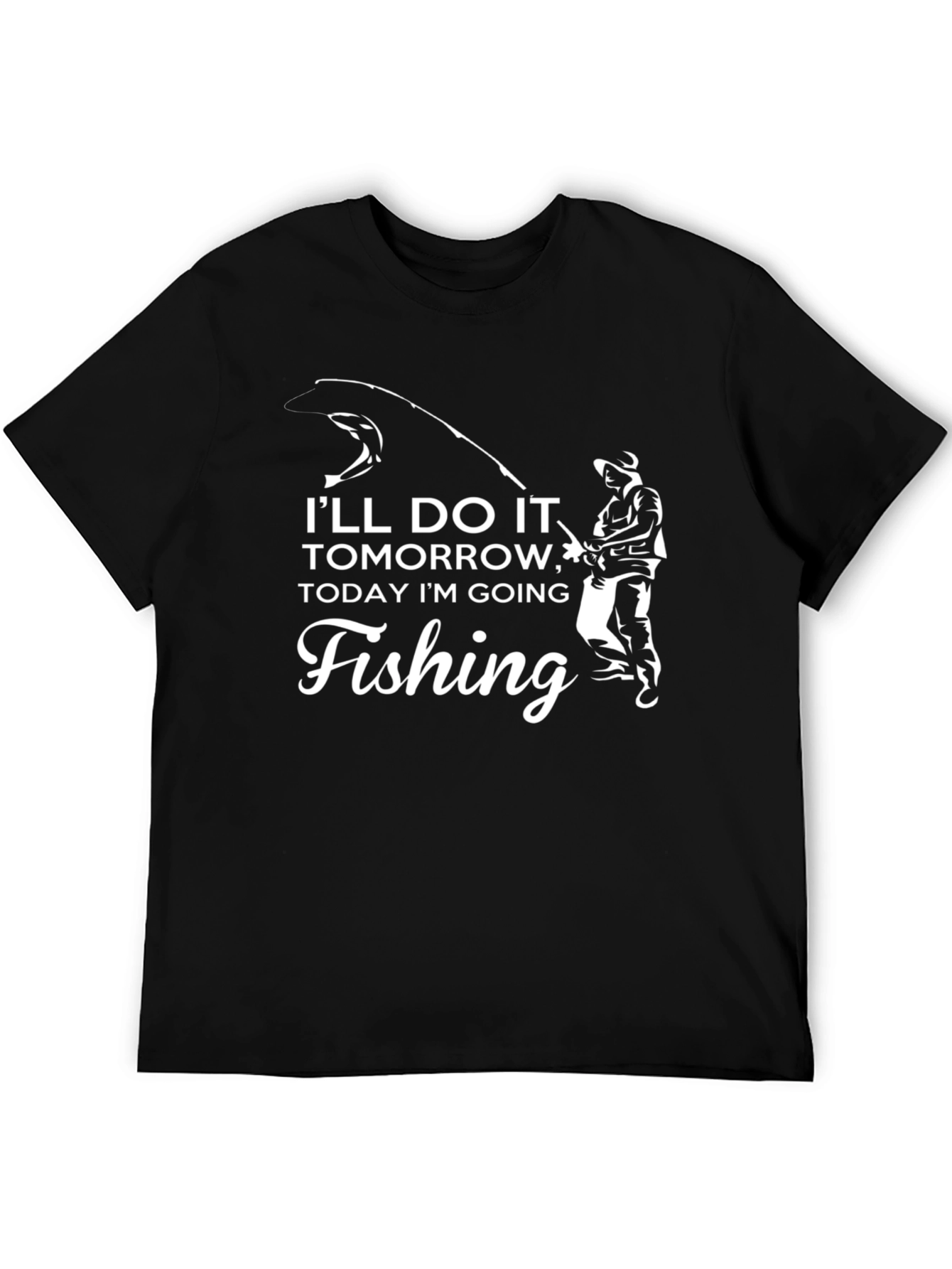 Mens Fishing T-Shirt - Ill Do It Tomorrow