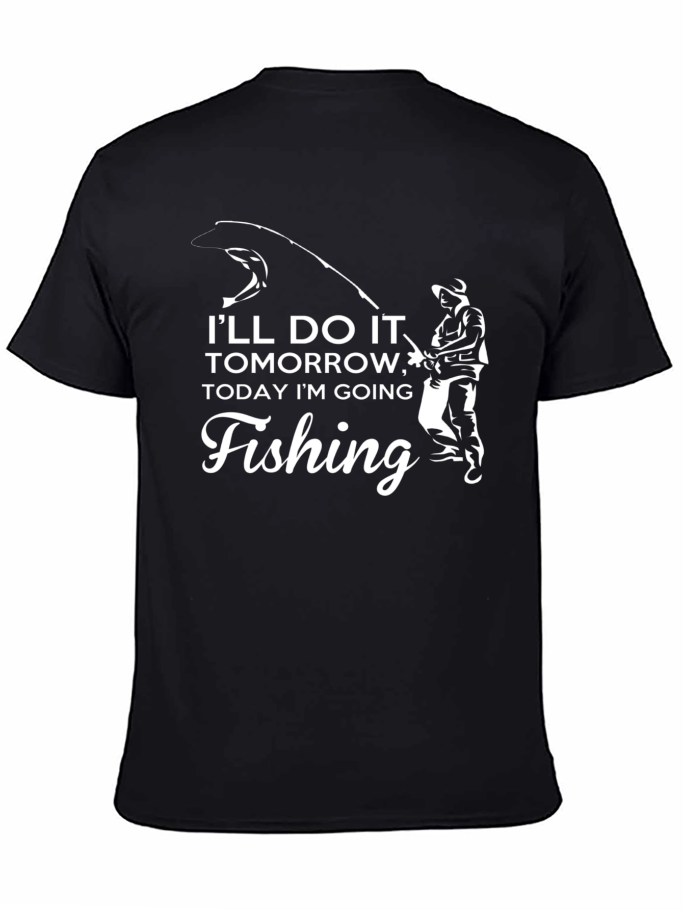 Mens Fishing T-Shirt - Ill Do It Tomorrow