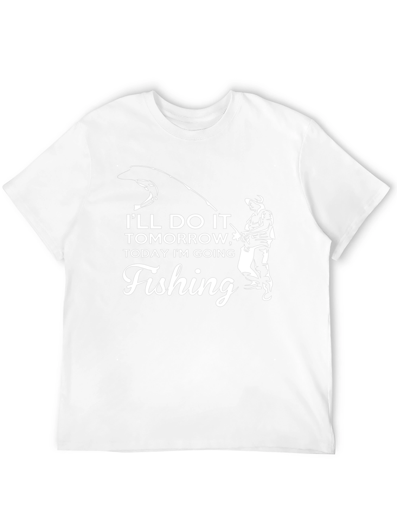 Mens Fishing T-Shirt - Ill Do It Tomorrow