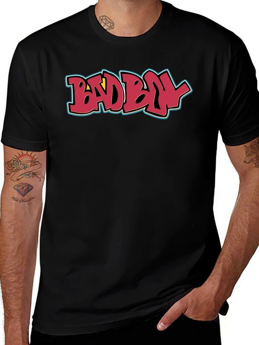 Bad Boy Graphic Tee - Black Cotton Casual T-Shirt