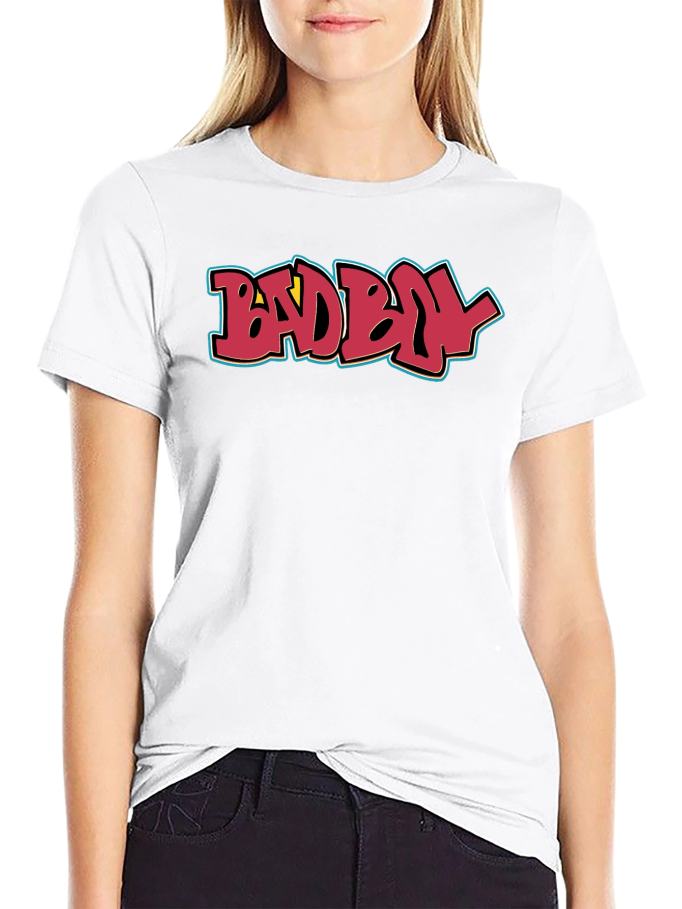 Bad Boy Graphic Tee - Black Cotton Casual T-Shirt