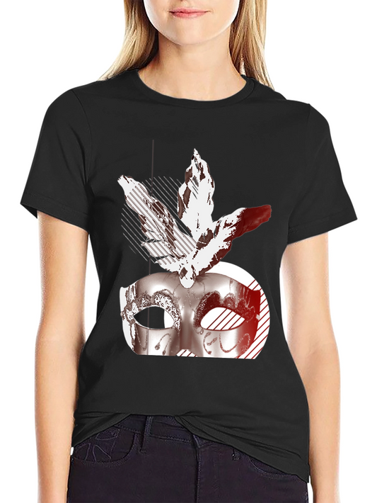 Masquerade Mask Graphic Tee - Black