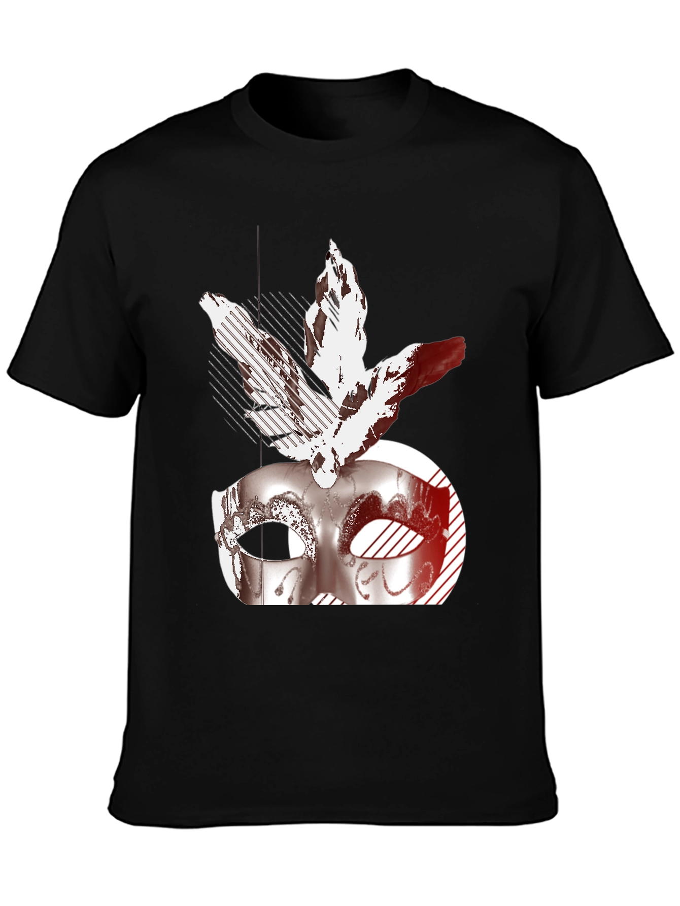 Masquerade Mask Graphic Tee - Black