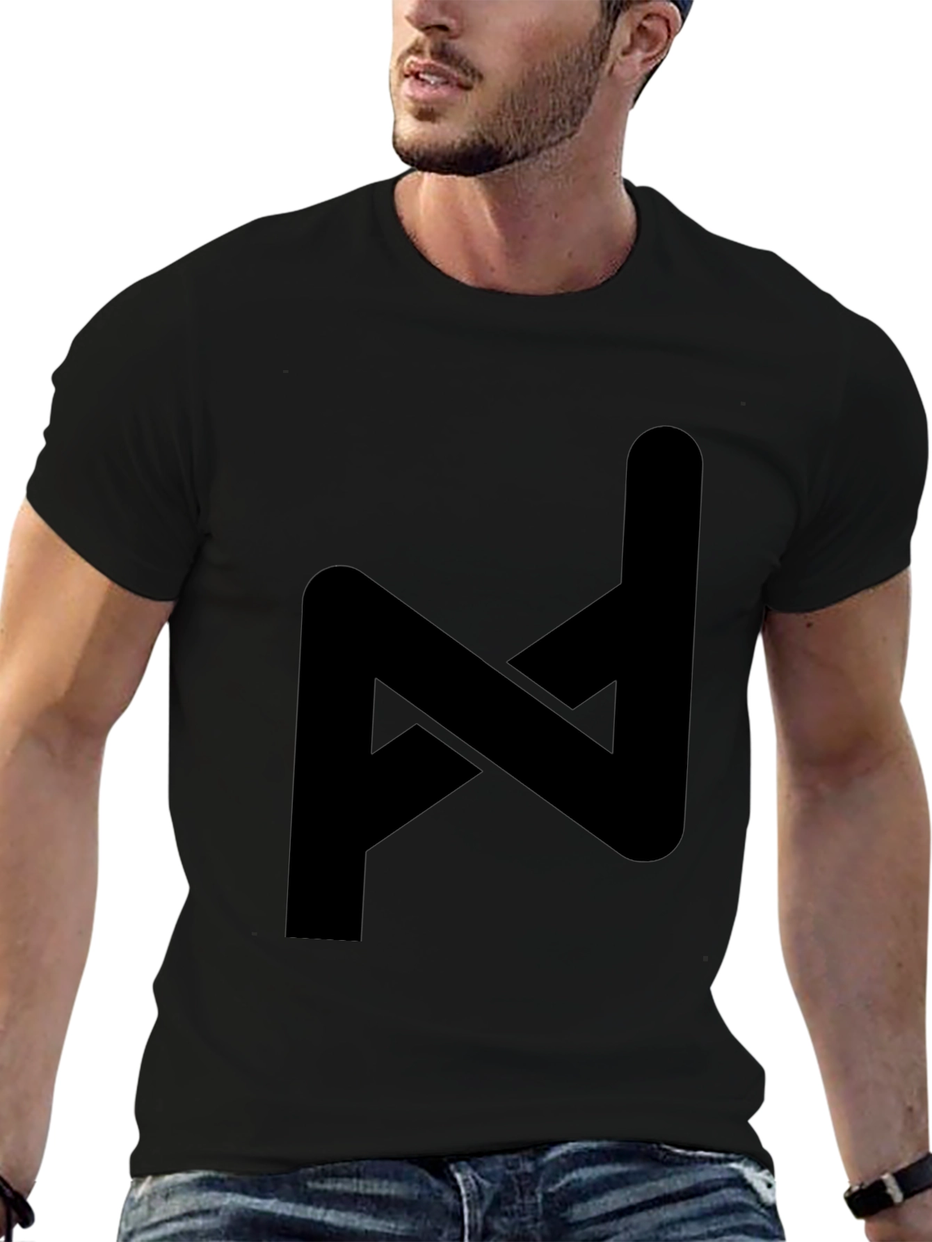 Abstract Symbol Black T-Shirt - Modern Style
