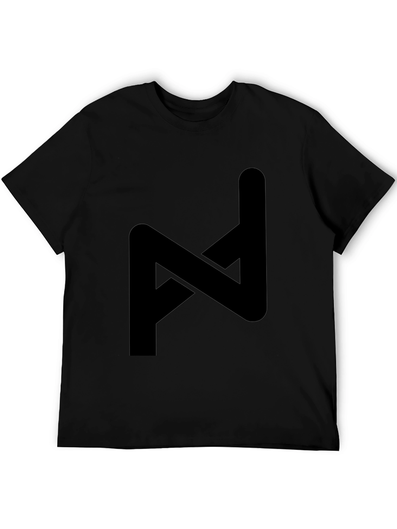 Abstract Symbol Black T-Shirt - Modern Style