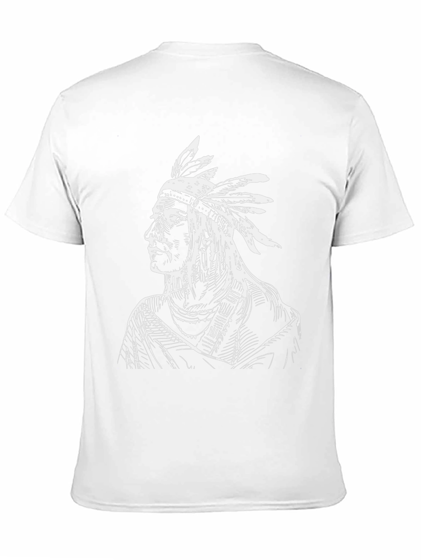 Native American Chief Graphic T-Shirt - Black