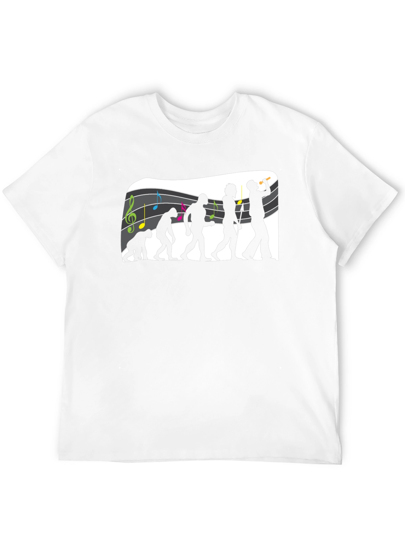 Evolution of Music Mens Black T-Shirt