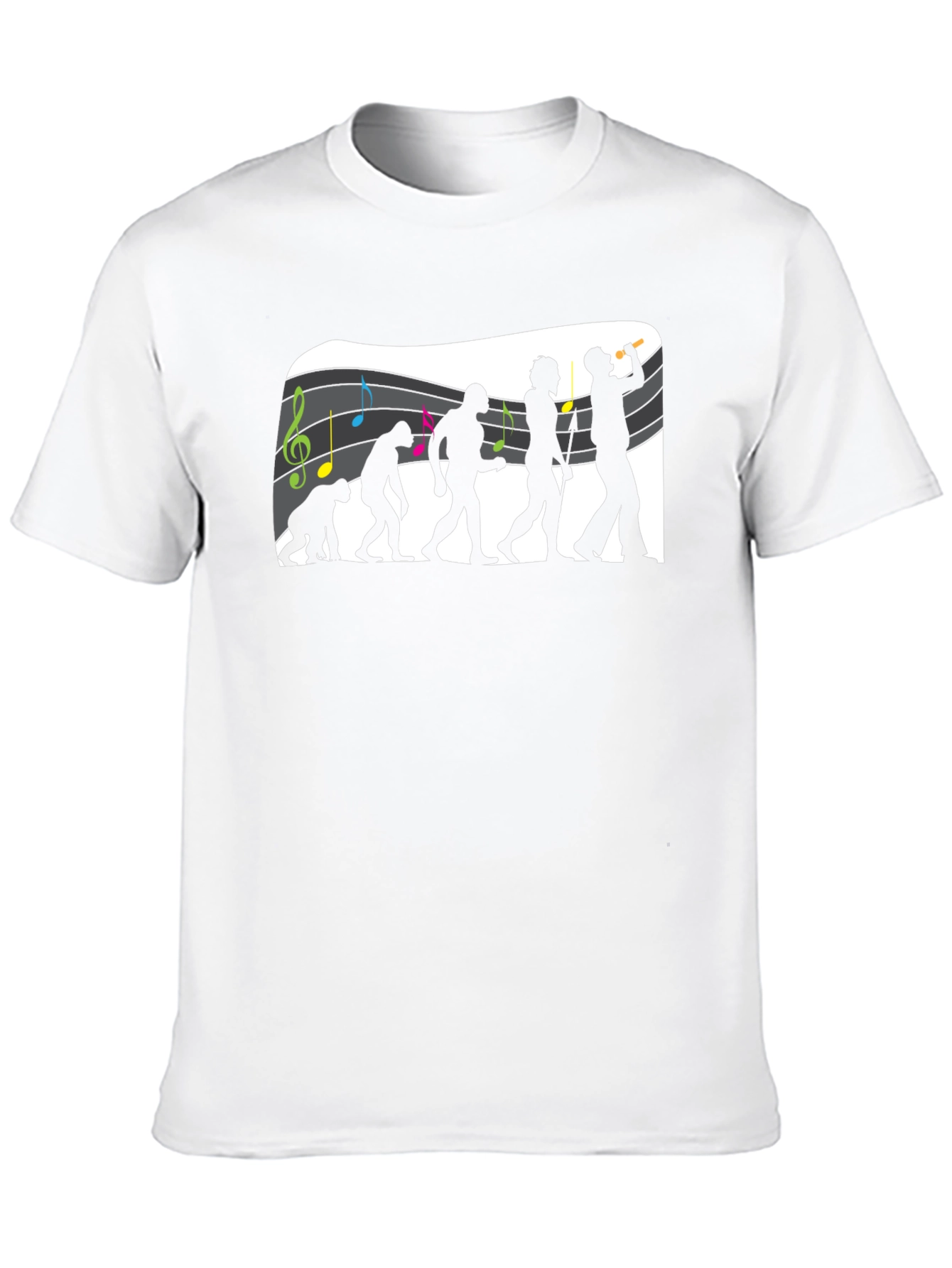 Evolution of Music Mens Black T-Shirt