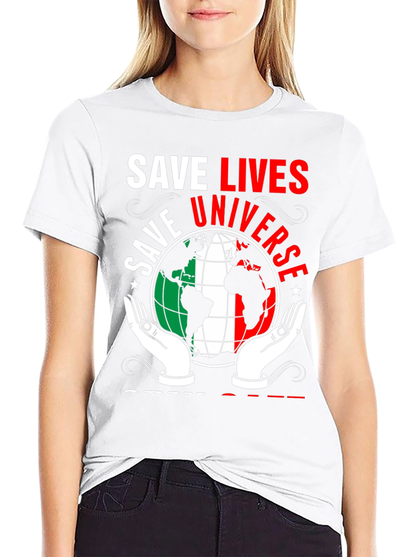 Save Lives Save Universe Graphic T-Shirt
