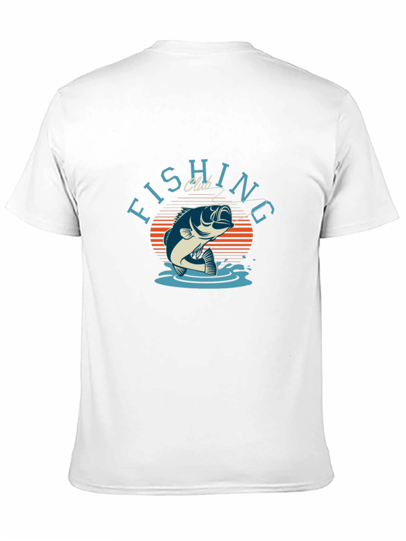 Fishing Club Graphic Tee - Mens Black Cotton T-Shirt