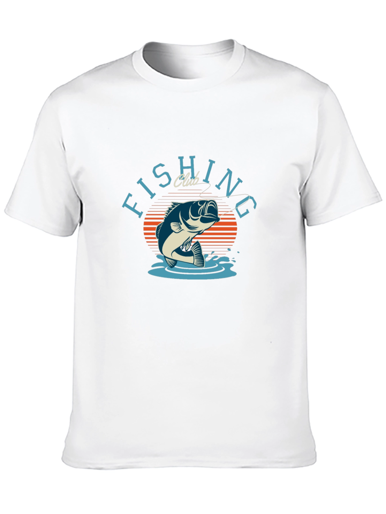 Fishing Club Graphic Tee - Mens Black Cotton T-Shirt