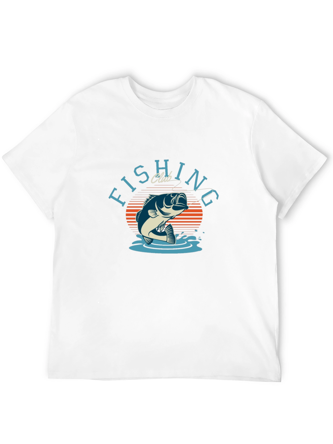 Fishing Club Graphic Tee - Mens Black Cotton T-Shirt
