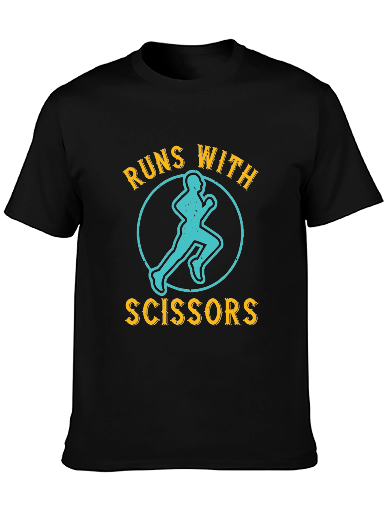 Runs With Scissors T-Shirt - Funny Graphic Tee