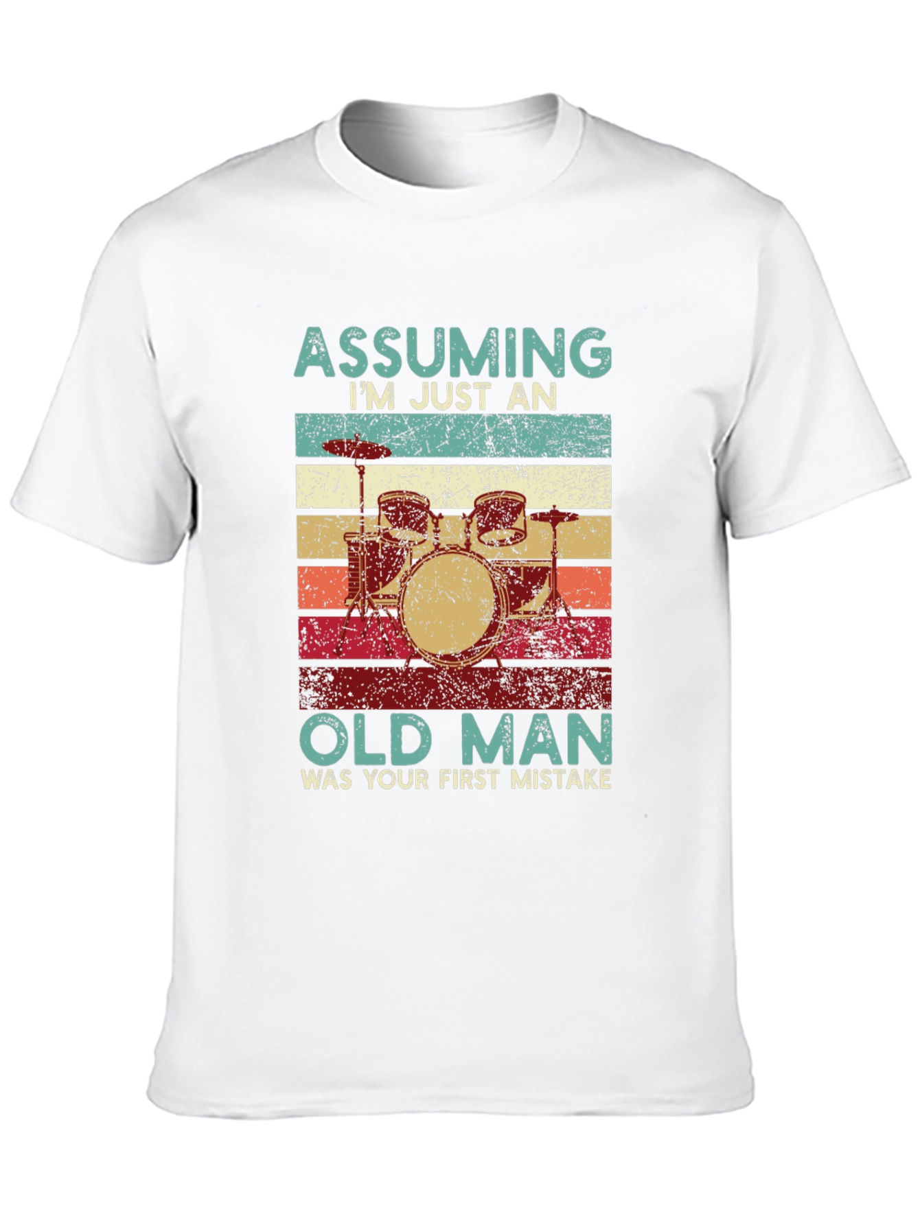 Assuming Old Man Drummer T-Shirt