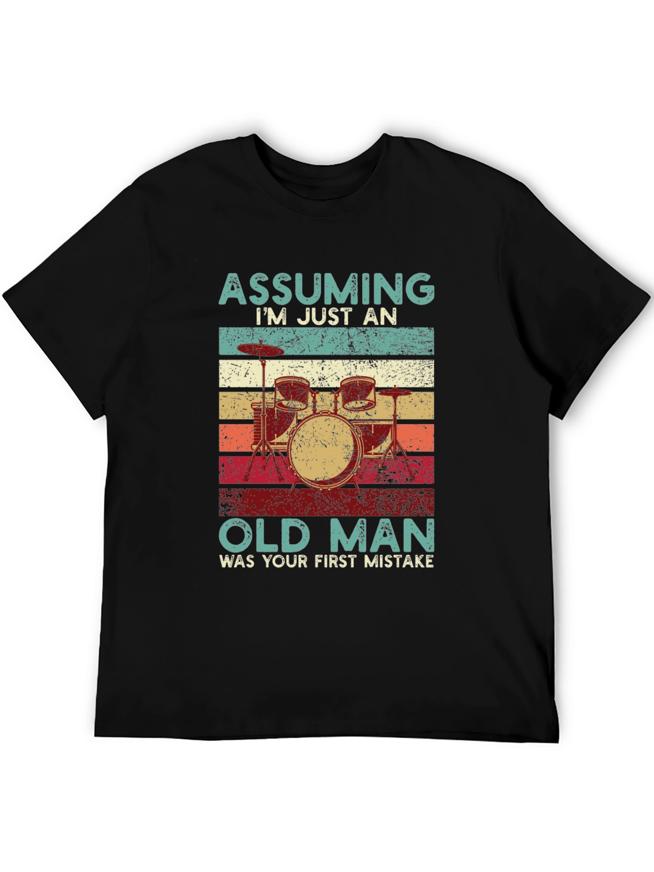 Assuming Old Man Drummer T-Shirt