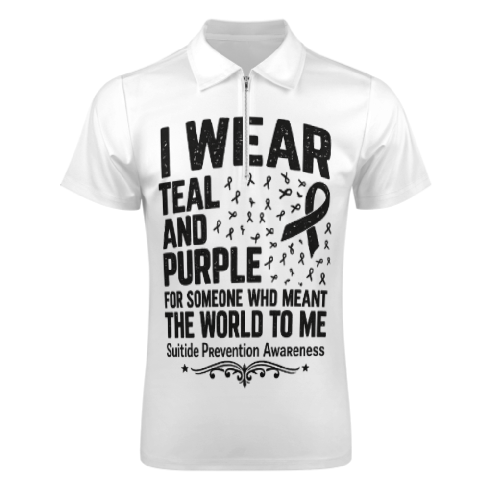 Teal And Purple Suicide Prevention Awareness Shirt, Mental Health Support Graphic Tee, Inspirational Awareness Apparel, Meaningful Tribute Design, Unisex Casual Statement Top(z703)