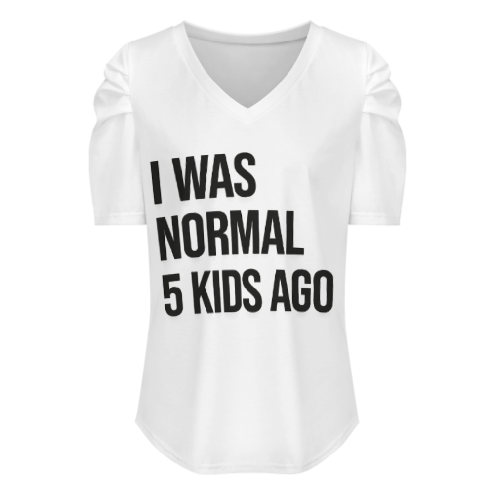 I Was Normal 5 Kids Ago Funny Mom Life Graphic Tee, Retro Parenting Humor Shirt, Trendy Motherhood Quote T-Shirt, Casual Family Life Top, Gift for Busy Moms(z693)