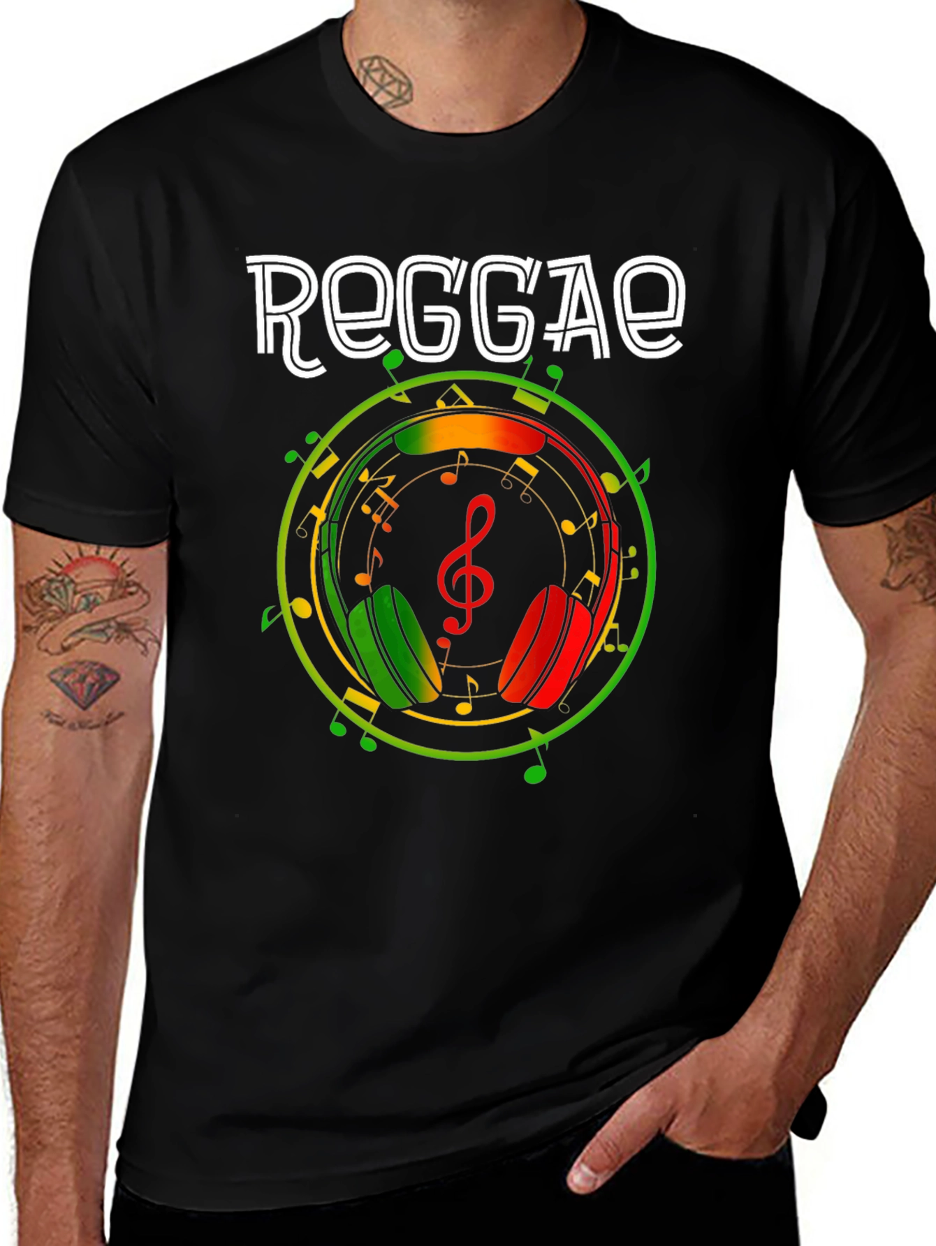 Reggae Music Headphones T-Shirt
