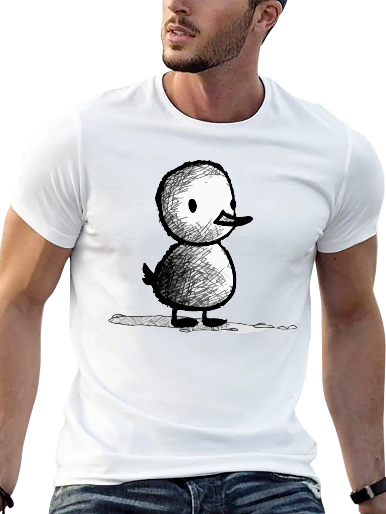 Quirky Duck Graphic Tee - Unisex Black T-Shirt