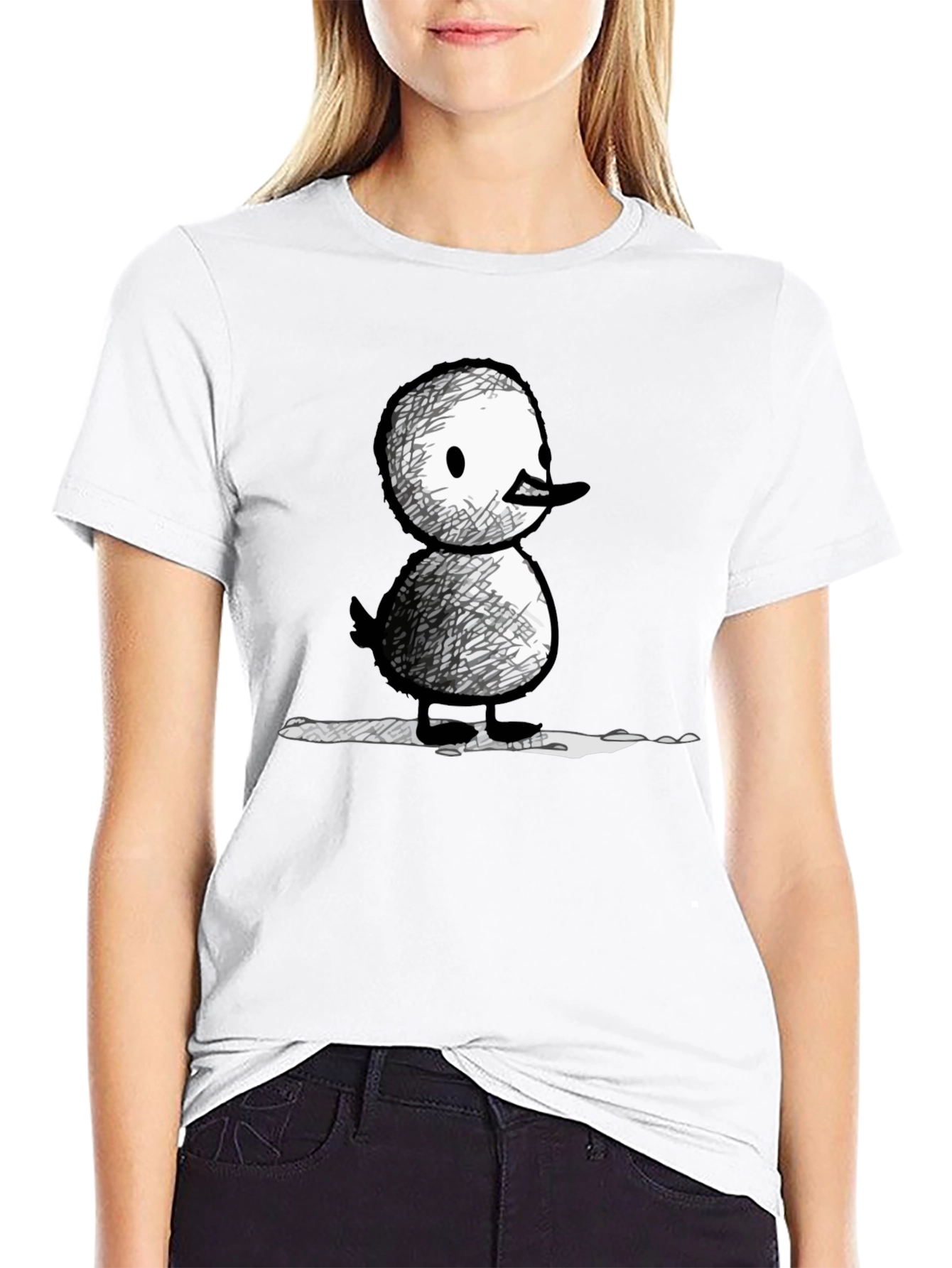 Quirky Duck Graphic Tee - Unisex Black T-Shirt