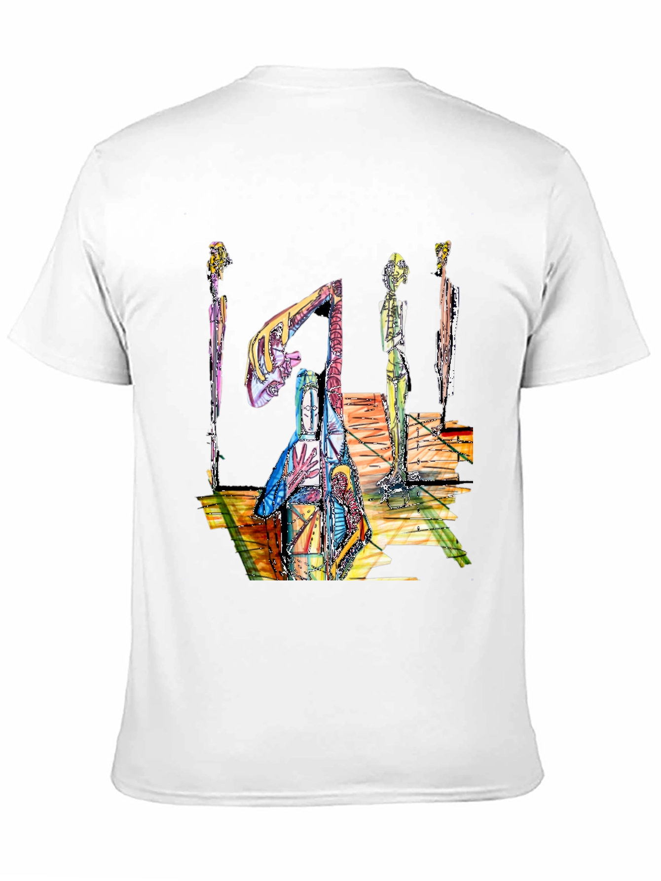 Abstract Art Print Black T-Shirt