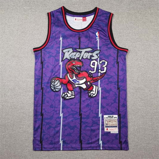 Men's Toronto Raptors BAPE #93 Purple 1998/99 Hardwood Classics Swingman Jerseys