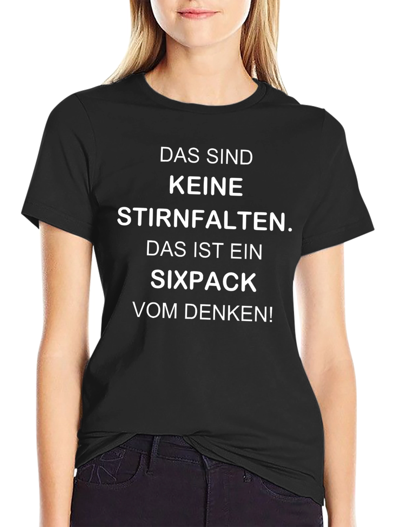Funny German Quote T-Shirt - Sixpack Vom Denken