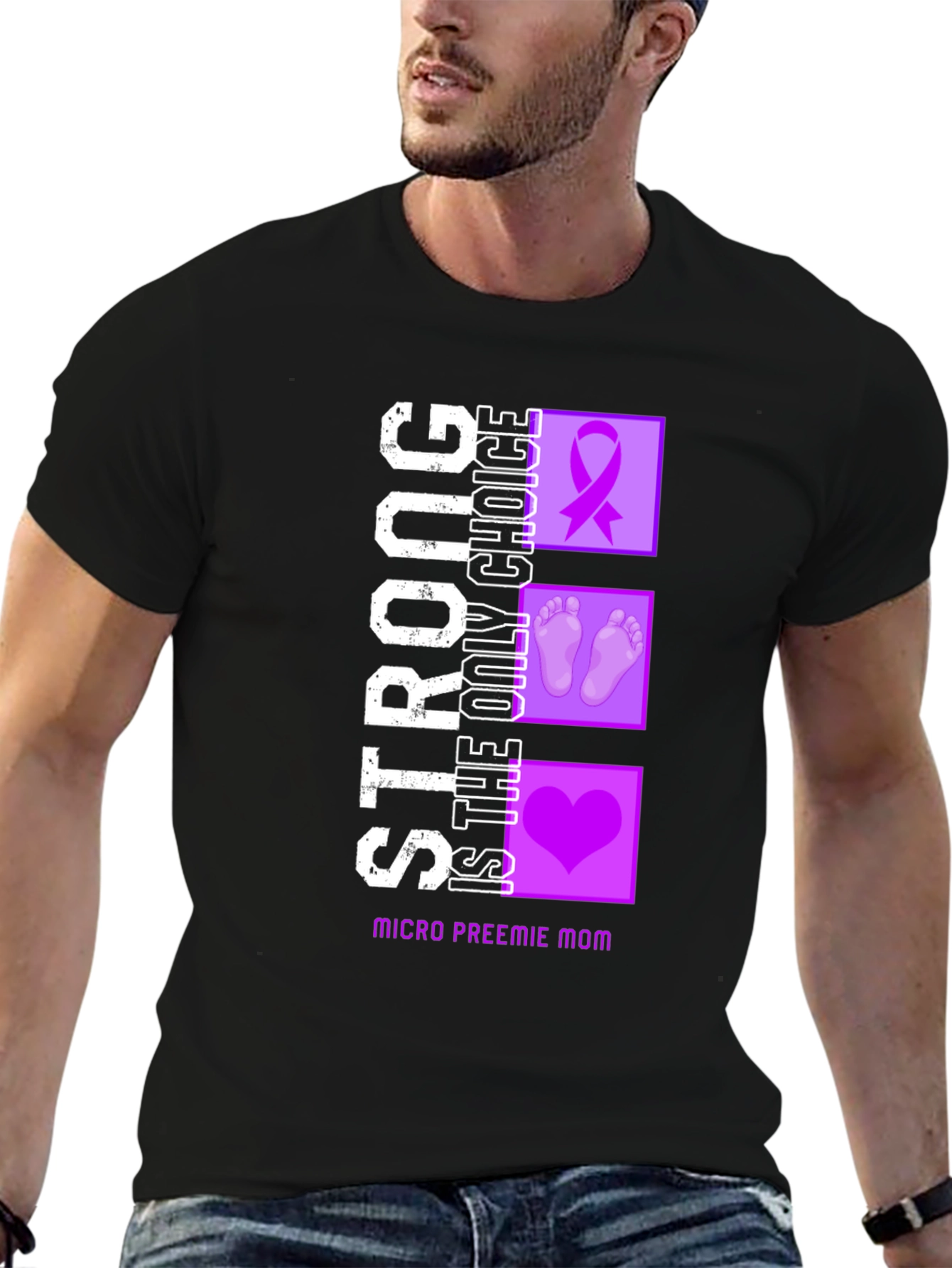 Strong Micro Preemie Mom Graphic Tee