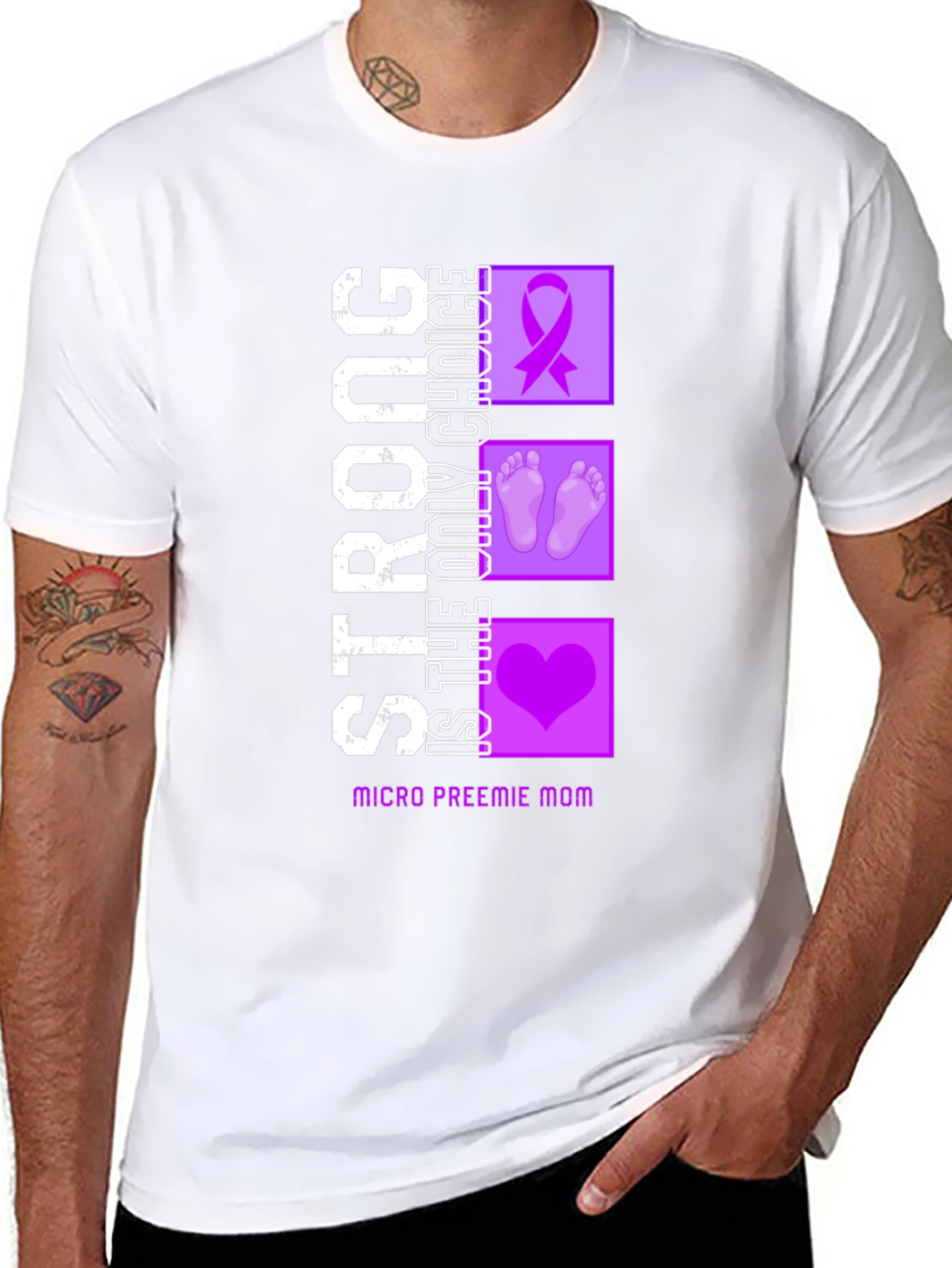 Strong Micro Preemie Mom Graphic Tee