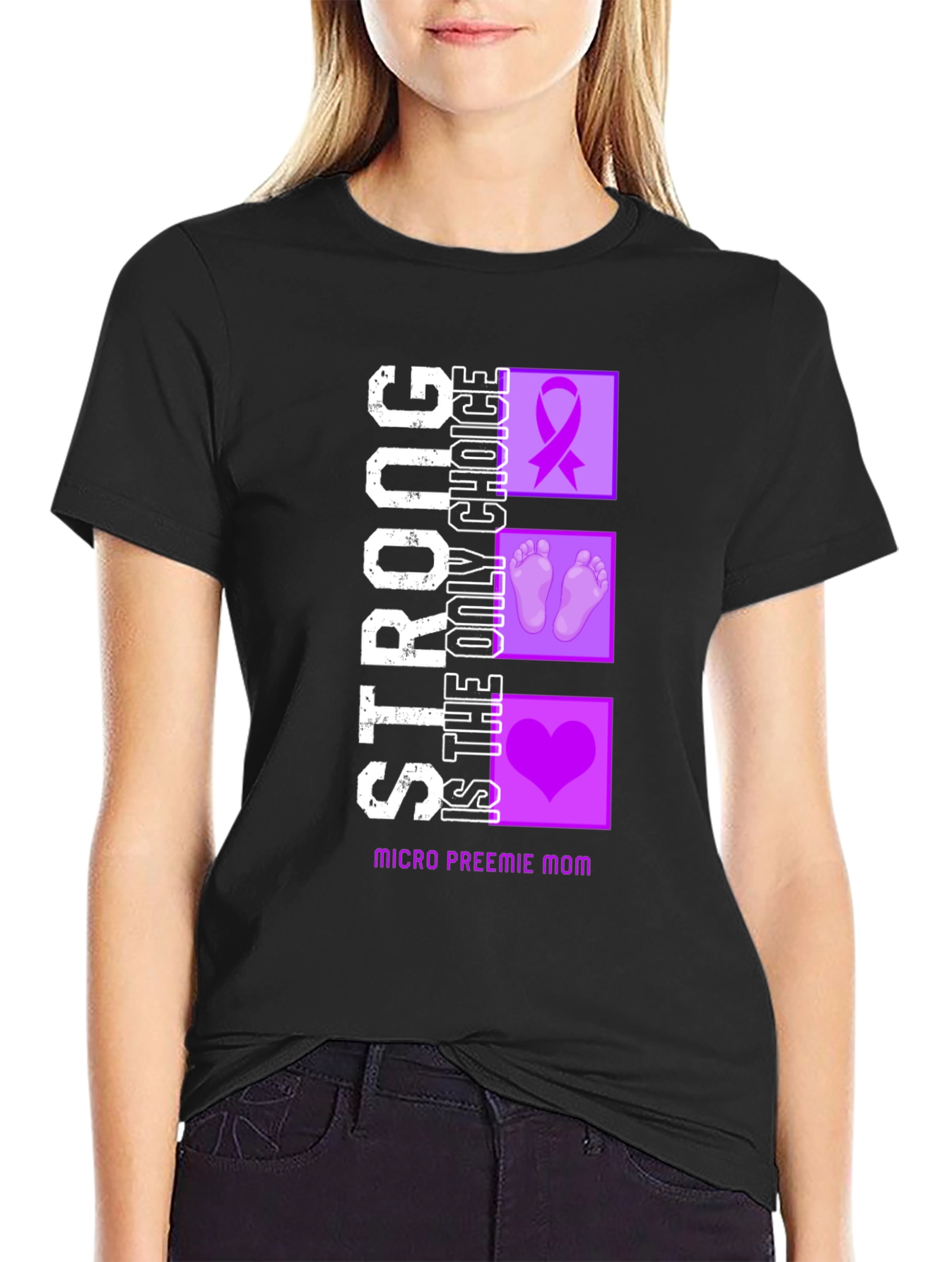 Strong Micro Preemie Mom Graphic Tee