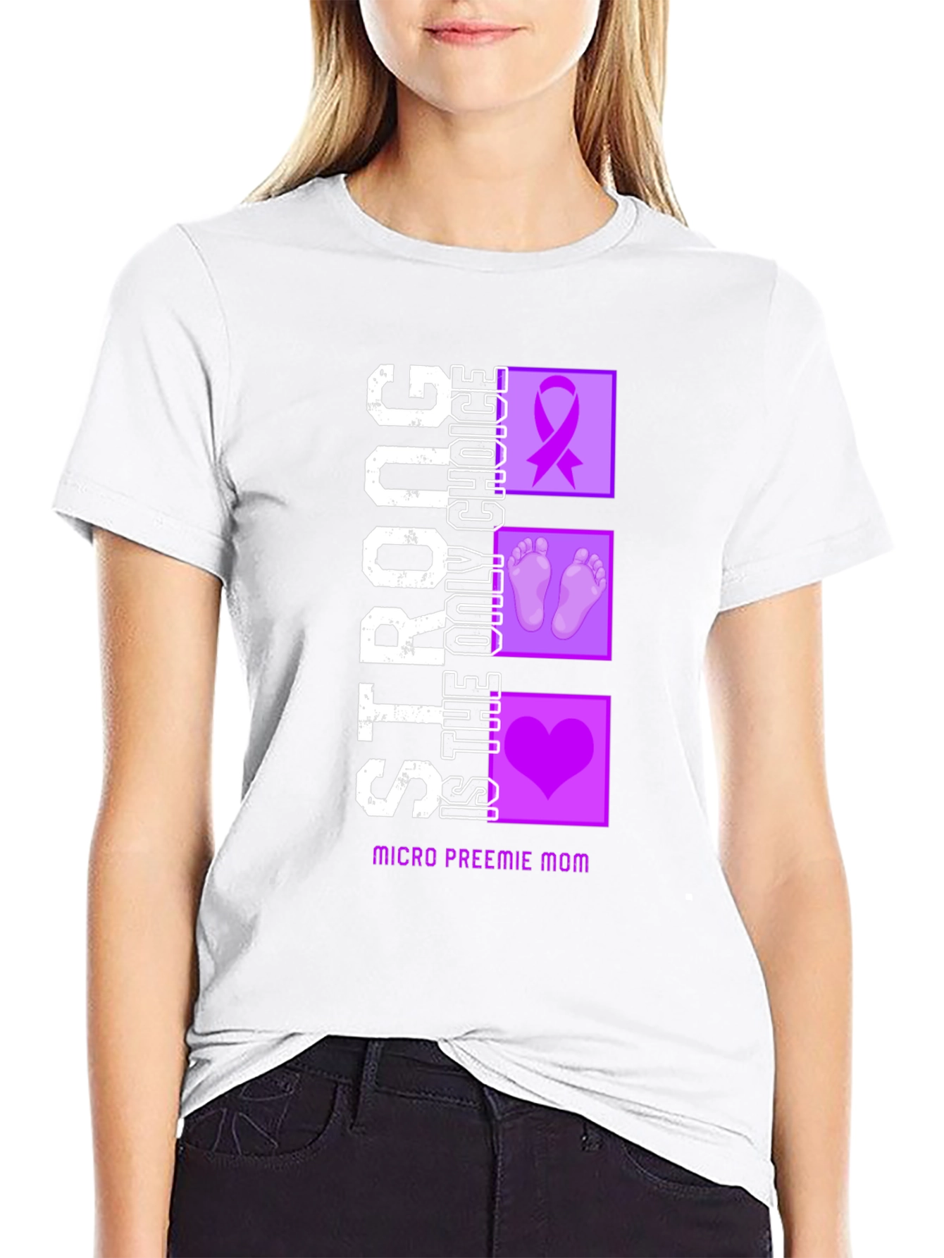 Strong Micro Preemie Mom Graphic Tee