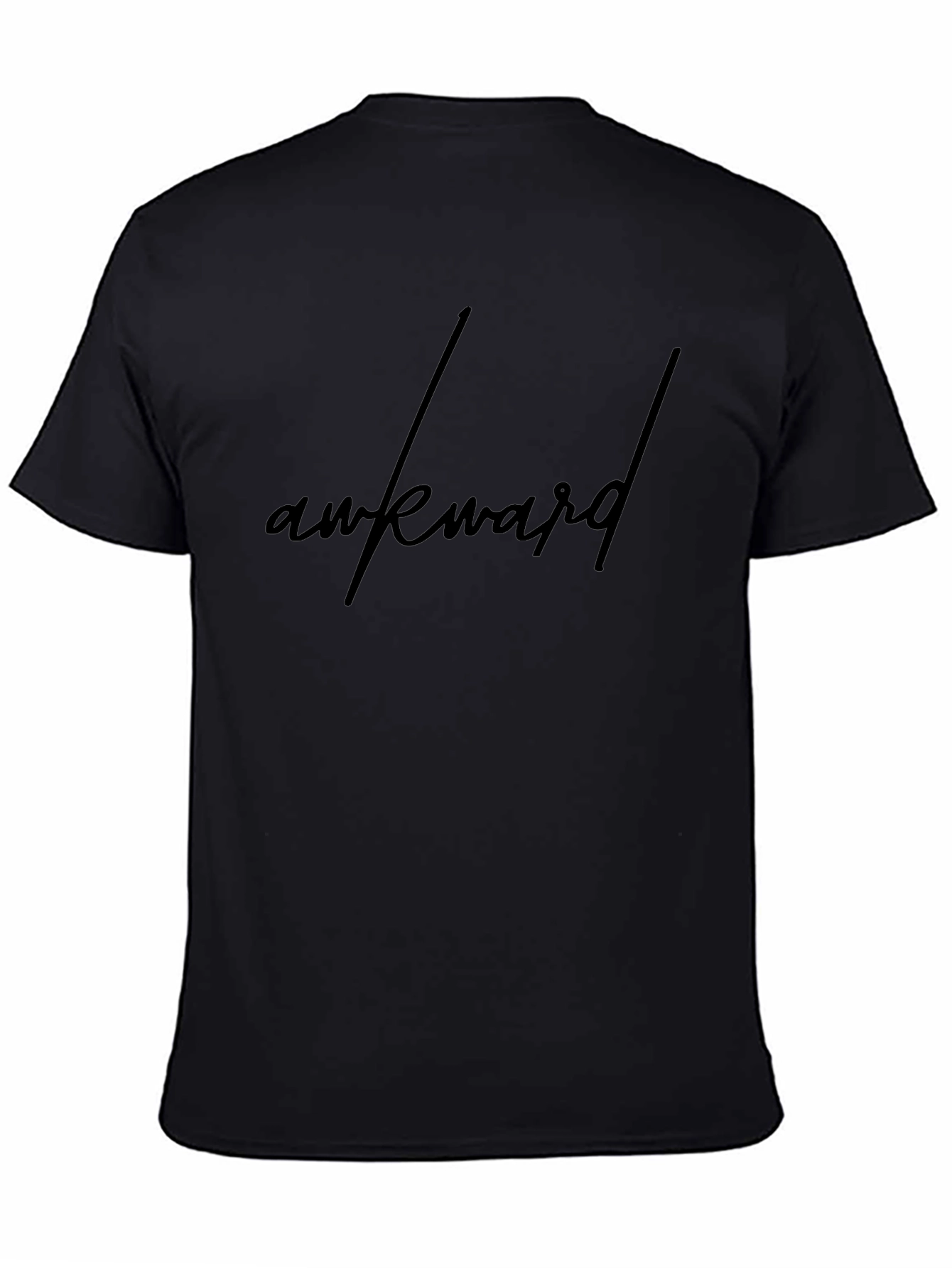 Awkward Script Black T-Shirt