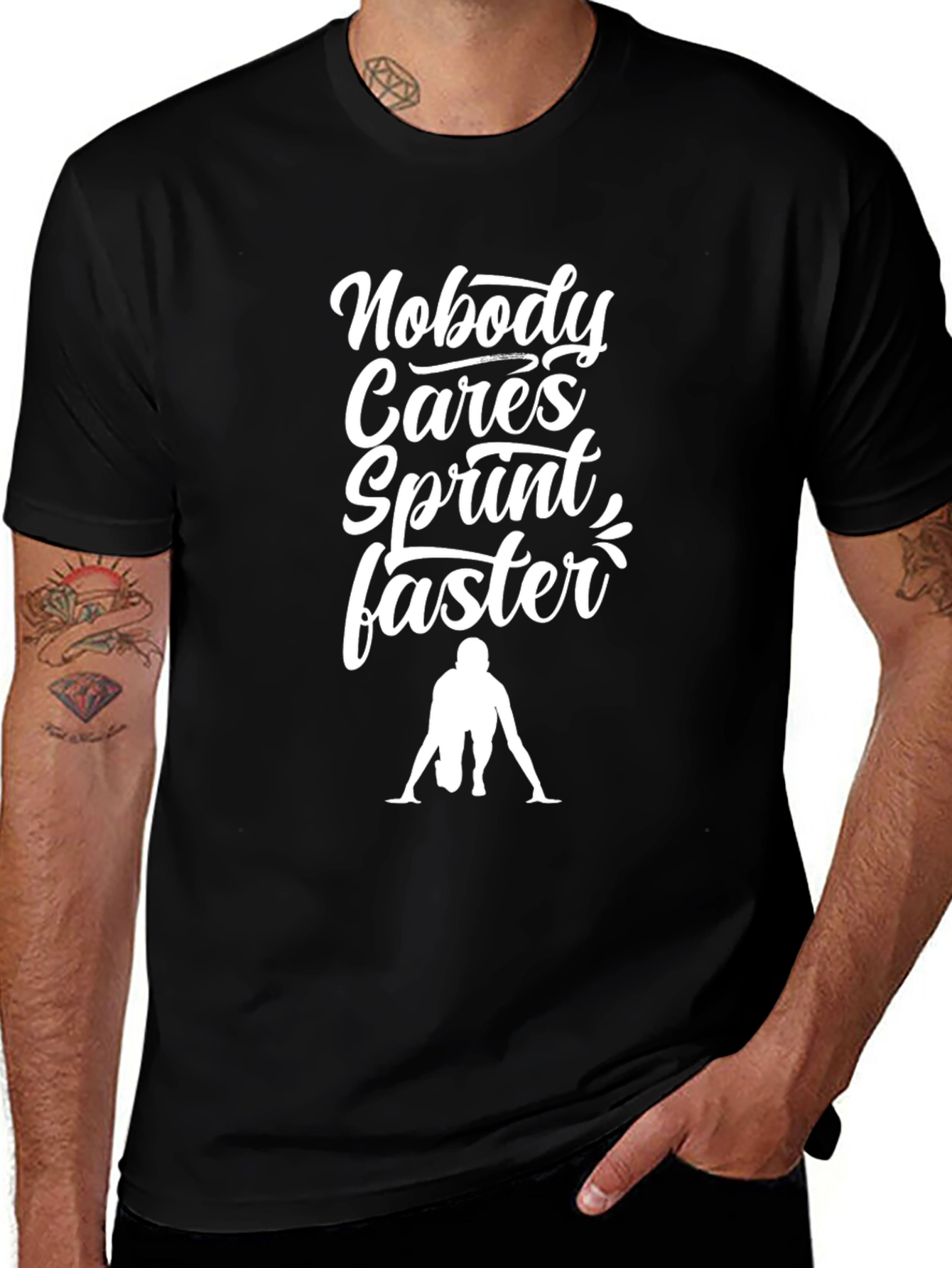 Sprint Faster Graphic Tee - Motivational Running Shirt