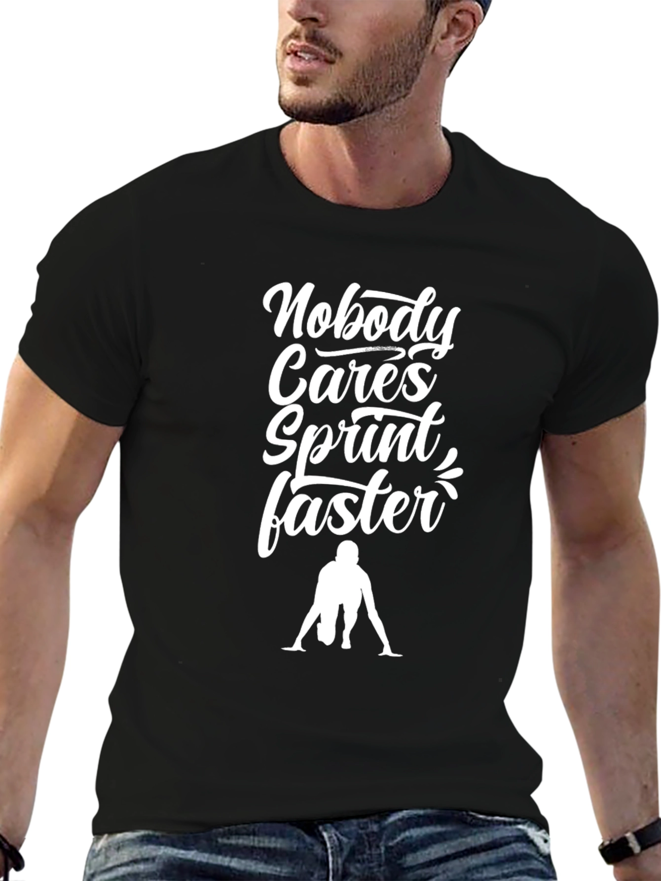 Sprint Faster Graphic Tee - Motivational Running Shirt