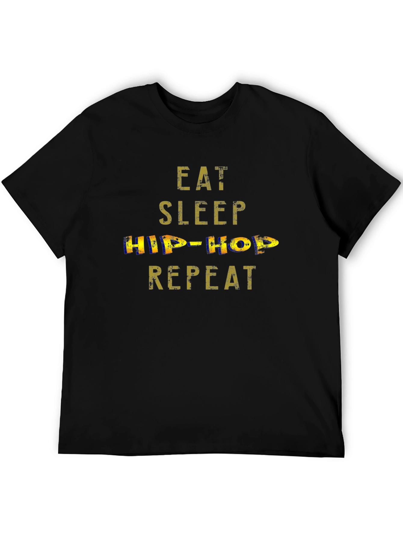 Eat Sleep Hip-Hop Repeat Black T-Shirt